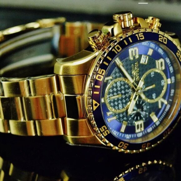 WOW! 18kt Men's 45mm Pilot Watch Blue Dial